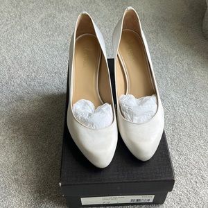 Cole Haan Ceci Air Mid Pump White Satin 7.5